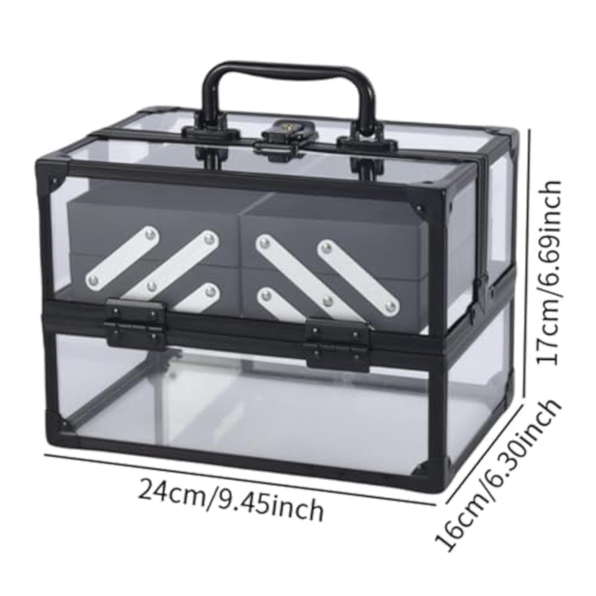 Makeup Train Case for Women, Travel Carrier for Cosmetics