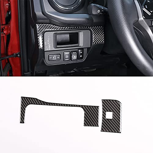 KELEIMAI Car Accessories Fit for Toyota Tacoma 2015-2022 Dashboard Side Sticker Interior Soft Carbon Fiber 3D Sticker 2PCS