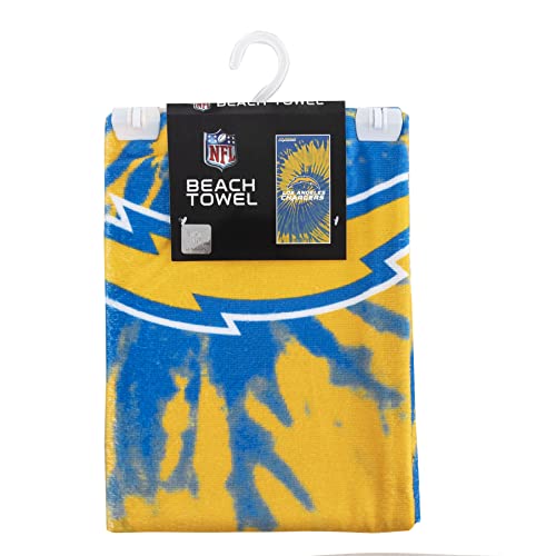 Image of Northwest NFL Los Angeles Chargers Beach Towel, 30 inch x 60 inch | Unisex-Adult, Psychedelic