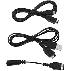 Cargador Usb Jack 3.5 3 cables GBA SP compatibles con Nintendo Game Boy Advance SP incluye un cable de cargador USB y un cable de enlace para 2 jugadores, adaptador para auriculares, cable jack de 3,5 mm