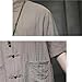 M-5XL Plus Size Men Tai Chi Clothing Wing Chun Kung Fu Clothes Half Sleeves Tang Shirt Summer Stretwear Tang Clothing(Grey Summer Shirts,4XL)