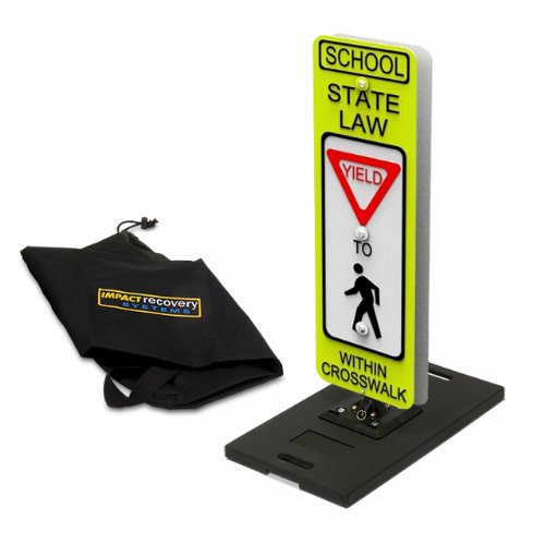 Ped-In-A-Bag 12"x36"(R1-6) School State Law Yield To Ped, Incl:Signs, Portable Base & QR Pin&Bag