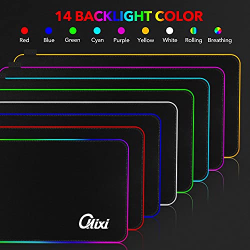 OLLIXIMouse-Pad-Gaming-Tappetino-Mouse-Gaming-RGB-con-14-Effetti-Luce-Tappetino-Mouse-XXL900-X-400-X-4-mm-Superficie-Impermeabile-e-Base-in-Gomma-Antiscivoloper-tabletComputer-PCPS4