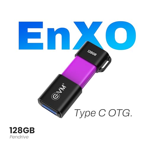 Image of EVM EnXO 128GB OTG Flash Drive USB 3.2 Gen 1 | Versatile Dual USB Type-C & Type-A Connectors | Rapid 120MB /s Read| Smartphone Laptop Tablet Smart TV | Plug & Play | 10 Years Warranty (ENXO /128GB)