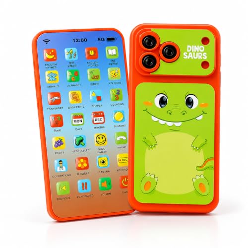 Image of Kids Learning Phone Toy with 13 Indian Regional Languages, 24 Learning Modes, Rechargeable, Music, Flash Cards, for Boys and Girls Age 2-12 Years