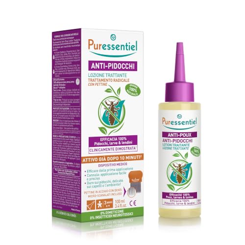 Puressentiel Anti Pidocchi Lozione Trattante con Pettine dai 3 anni 100 ml