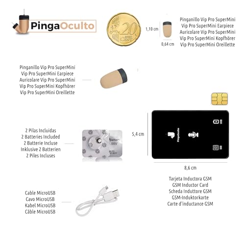 PingaOculto Spy Earpiece GSM Wireless Earphones Invisible Hidden Mini Headset Exam NanoSIM Card Microphone - Image 2