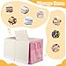LOVSTORAGE Large Toy Storage Box with Mesh Pockets, Collapsible Toy Organizer with Lids for Kids, Boys, Girls, Ideal Chest for Nursery/Playroom/Bedroom/Living Room, 25.5