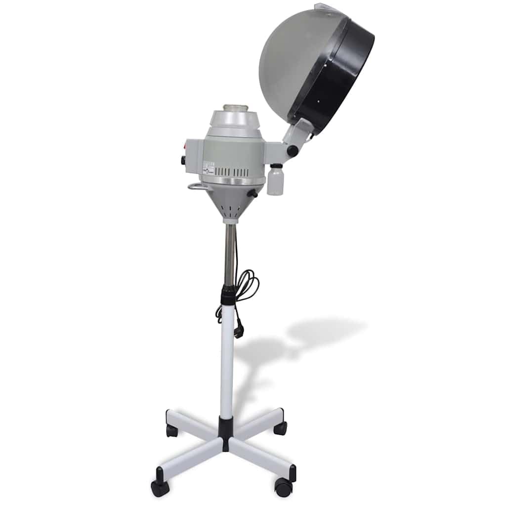 Vaporizzatore professionale per la cura dei capelli, con ruote, altezza regolabile 70-95 cm, 650 W, per la cura dei capelli, per la casa e il salone, nero