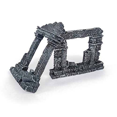 TRANSGOOD Mini Aquarium Decor Fish Tank Landscape Ornament Vintage Ruins Roman Columns Mini Ruins
