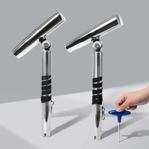 Outrigger Fishing Rod Holders for Trolling 2 Pack Stainless Steel Fishing Pole Holder Outrigger for Marine Yacht Boat Kayak Camper Truck RV