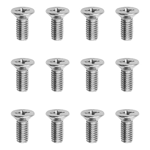 Gistilli 12pcs Brake Disc Rotor Retaining Screws 93600-06014-0H, Stainless Steel Retaining Screws Kit for Front and Rear Replacement for Honda, Acura, Hyundai, Kia, Volkswagen, Audi, Mazda