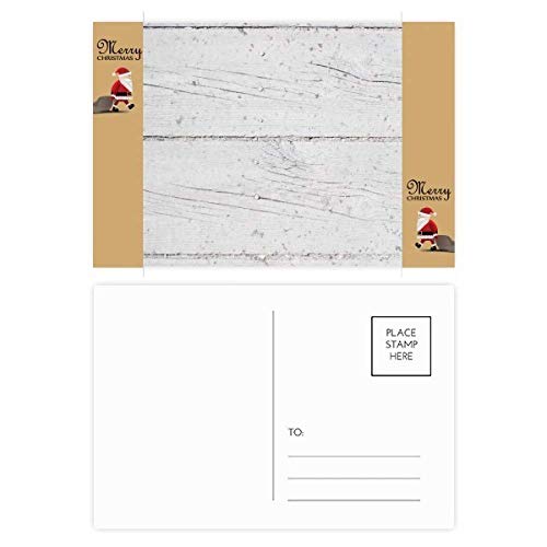 Papier peint sol bois blanc Père Noël texturé pour relooker un vieux sol
