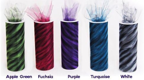 SALE 5 Tulle Rolls each one 6" By 30 Ft- zebra