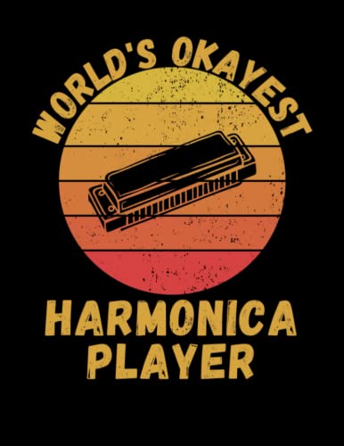 Independently Published Music, Badiro World'S Okayest Harmonica Player: Blank Sheet Music Notebook cover