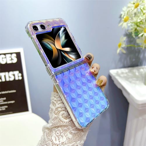 Coque Samsung Z Flip 5 4 3 Transparente Violette Dégradé - 5