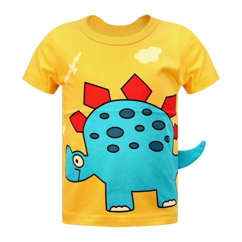 Image of DEEKEY Toddler Boys Shirts Short-Sleeve Little Kids t Shirts Boys' Tops, Tees & Shirts Graphic TEE Age for 2-7 Years 4-Pack