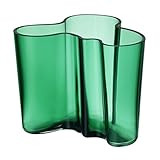 Iittala Alvar Aalto Vasen, Glas, Grün, 12 x 15 x 12 cm