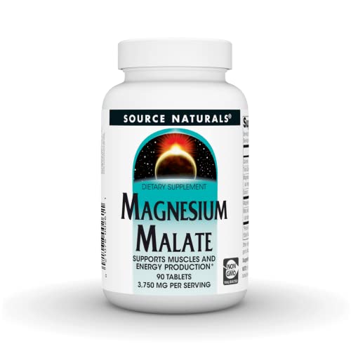 Source Naturals | Magnesium Malate, 90 Tabs | Malato de Magnesio, 90 Tabletas