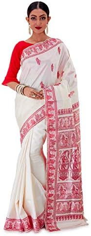 SareesofBengal Women's Baluchari Silk Saree Swarnachari Silk Saree On Pure Katan Silk Bengal Handloom Sarees Bishnupuri…