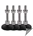 Produktbild Schwaderer Maschinenfüße/Stellfüße/Nivelllierfüße/Gelenkfüße, höhenverstellbar KFE 60 N (M12x150), Ø 59mm, 4er-Set, Gewinde M12, Länge 150mm, Kunststoff/Edelstahl, Gewinde von M8-M30