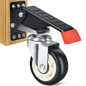 SPACEKEEPER Workbench Casters Werkbank Wielen-kit tot 400 kg – 3 inch (7,5 cm) krachtige wielen voor werkbanken…