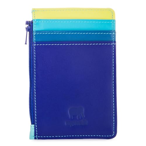 Image of mywalit Multi-Color Leather Credit Card Holder & Coins Purse | 4 Cards & ID Slot, Seascape, uni, Minimalist