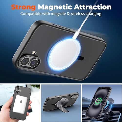 Image of AIBEX Back Cover for Samsung Galaxy S24 Ultra 5G MagSafe Compatible | Slim Case with Wireless Charging Support | Anti-Scratch, Anti-Fingerprint & Lightweight Military-Grade Protective Cover - Black