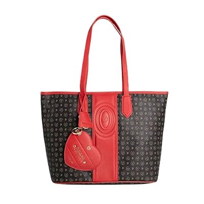 Pollini Borsa a Mano 70° Anniversario Nero e Rosso