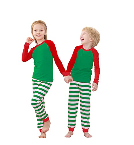 Benaive Matching Family Christmas Pajamas Set Holiday Pjs for Women Men Sleepwear (Striped Green, 6) - image 3
