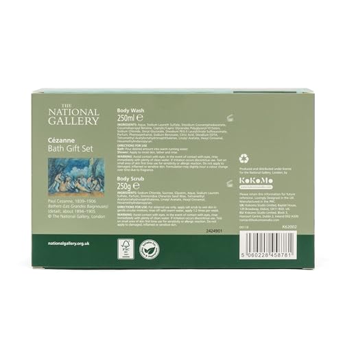 Bath Gift Set for Women, Pamper Spa Set including Body Wash 250ml & Body Scrub 250g, Self Care Beauty Gift, Sage - Image 3