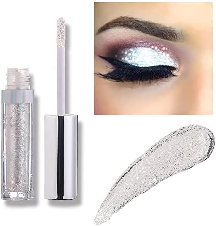 Hotiary Long Lasting Waterproof Shining Shimmer Glitter Liquid Eyeshadow Metallic Pigments Makeup Metals Gloss for Eyes Eyeliners Sparkling Eye Shadow Set Gift Shiny Pen Eyeliner Kit (A103)