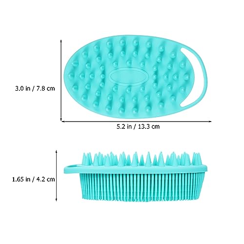 Silicone Body Scrubber 2PCS Silicone Loofah with Hanging Loop Body Wash Scrubber for Use in Shower Exfoliating Mens Women - Image 2