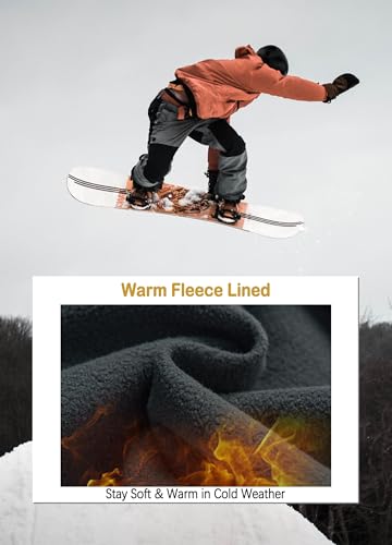 Women's Snow Ski Pants Fleece Lined Winter Outdoor Waterproof Insulated Warm Softshell Hiking Cargo Pants4