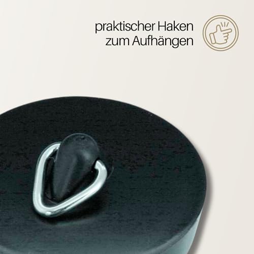 homeXpert Waschbeckenstöpsel 50mm [2 Stück], Abflussstopfen aus W-PVC, optimal als Badewannenstöpsel oder Stöpsel fürs Waschbecken - Stöpsel für Abflüsse, optimal für Küche und Bad - Kein Abflusssieb