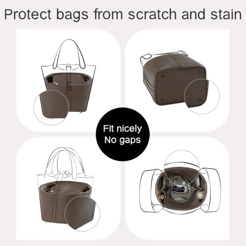 Image of Fits for Picotin Bag Insert Organizer For Hermes(18,Etoupe Grey)