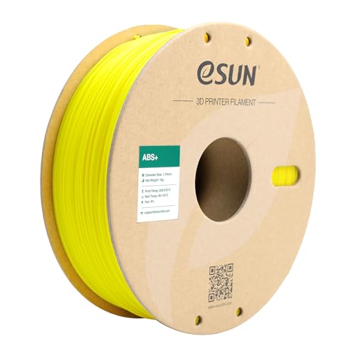 eSUN ABS+ Filament 1.75mm, Imprimante 3D Filament ABS Plus, PrÃ©cision Dimensionnelle +/- 0.05mm, 1KG Bobine (2.2 LBS) Filament d'impression 3D pour Imprimante 3D, Jaune