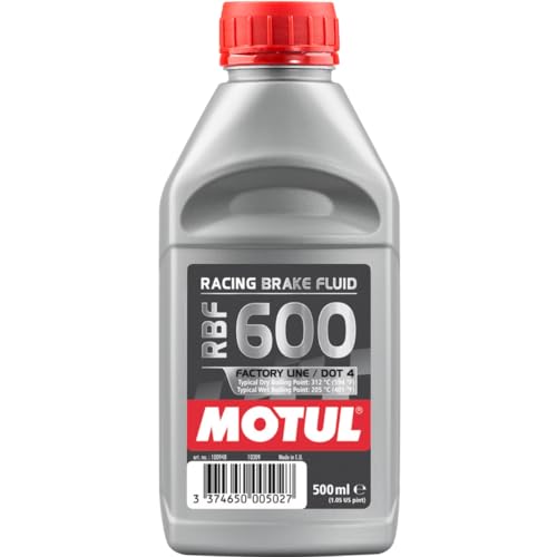 Motul RBF 600 Racing Brake Fluid- 100% Synthetic Factory Line Dot-4, 500ml Bottle (100949)