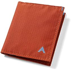 Allett Hybrid Card Wallet, Potters Clay | Nylon, RFID Blocking, Vertical Layout | Minimalist, Bifold, Card Holder, Water Resistant, Thin, Front Pocket | Holds 3-10+ Cards, Cash