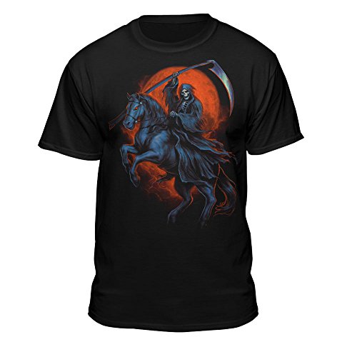 Amazon.com: Teelocity Grim Reaper Horse Death Rider Scythe Men's