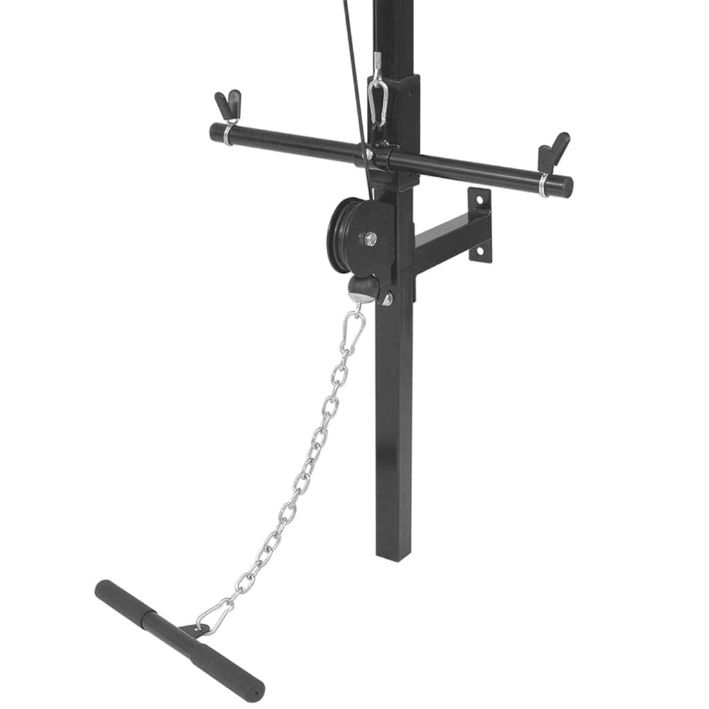 Estación de fitness para montaje en pared, estación de fuerza con cable, juego de mancuernas de 60,5 kg, torre de arrastre de acero para construcción muscular en casa