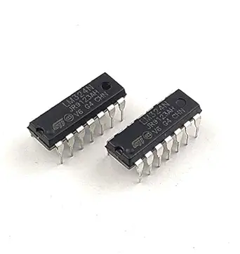 AVS COMPONENTS LM324N IC LM324 DIP14 TI Low Power Quad Op-Amp for DIY Projects PACK OF 2 PCS
