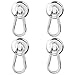 90LBS Premium Magnetic Hooks Extra 4 Eyebolt Hooks - Heavy Duty Magnetic Hooks for Cruise Cabins,Home,Office,Classroom,Locker