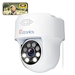 5MP PTZ Cámara Vigilancia Exterior/Interior, 2,4/5...: 【5MP Ultra HD y Visión Nocturna 30m】La camara wifi 5MP ofrece una resolución de 2560x1920, mucho más clara que las cámaras 1080P o 4MP convencionales. La camara vigilancia wifi exterior permite visión nocturna en color hasta 25 m o con infrarrojos ha...