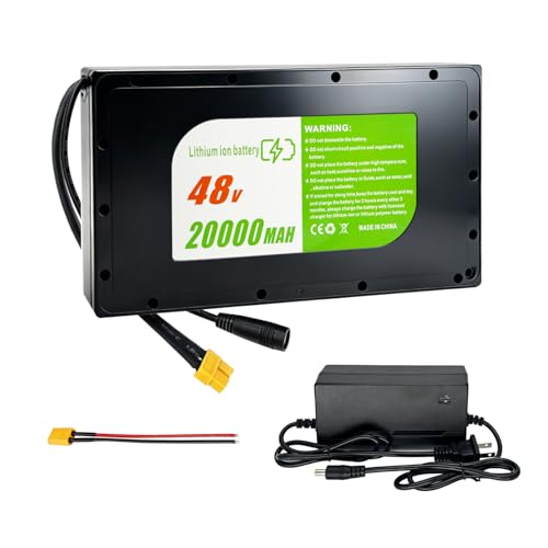 VISET LI 48V 20Ah Universal Power Pack 48V Battery Pack with 30A BMS Waterproof Shockproof Case for 200W-1200W Solar and Outdoor Projects (48V 20Ah)