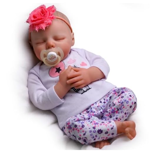 JIZHI Lifelike Reborn Baby Dolls - 0-3 Months Baby Soft Body Realistic-Newborn Baby Dolls Real Life Baby Dolls with Feeding Kit & Gift Box for Kids Age 3 + or Collection