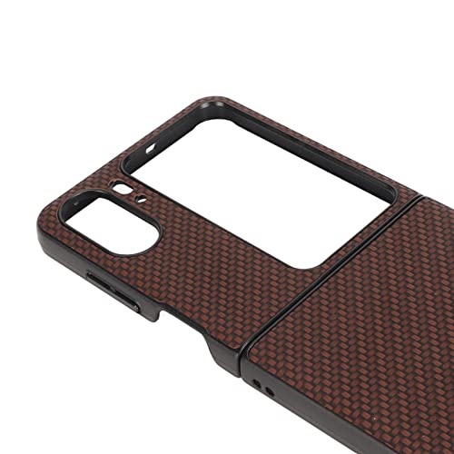 Rankomu Oppo Find N2 Flip kolfiber telefonfodral - Brun skyddsskal