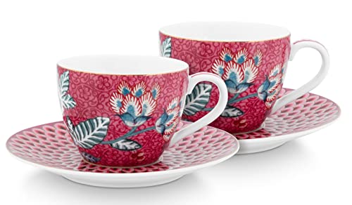 Pip Studio Flower Festival Espressotasse und Untertasse 12 cl 2er-Set