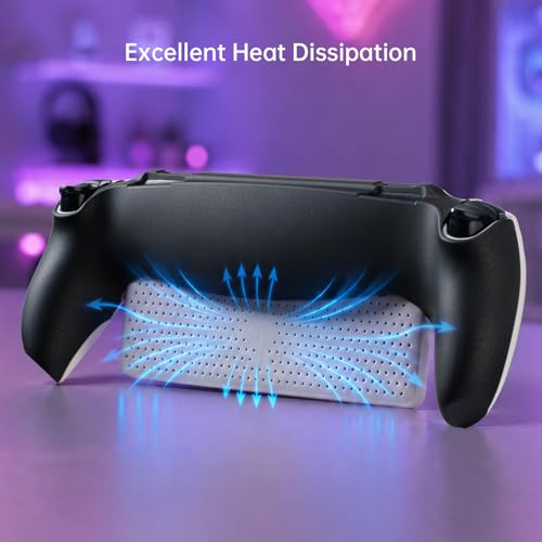 Image of UYIYE Protective Case Compatible with PlayStation Portal Remote Player, Soft Rubber Grip Cover with PreciseThin Fit, Anti-Scratch Shockproof Protection, Comfortable Hold & Cooling Design Black+White
