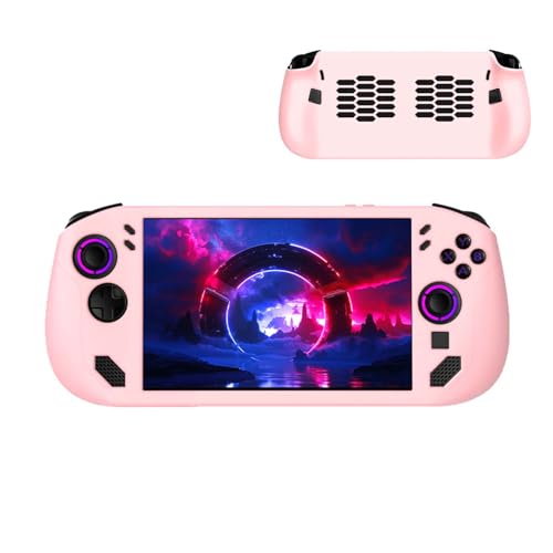 Case Cover for Lenovo Legion Go S Handheld Game Console Soft Silicone Protector Cover Skin Case for Lenovo Legion Go S Anti-Scratch Shockproof Pink